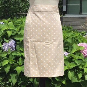J. Crew Stretch Polka Dot Pencil Skirt